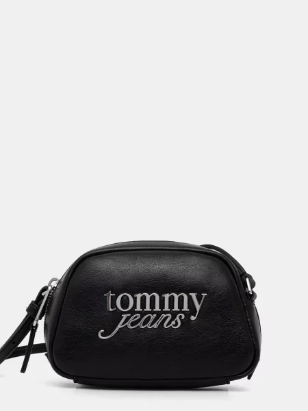 Tommy Jeans geantă crossbody pentru femei cu imitație de piele negru