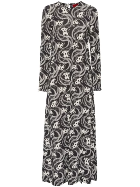 Rochie maxi La Doublej lungă de costum negru