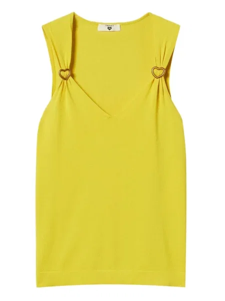 Podkoszulka Twinset na sprzączkę w serca żółta