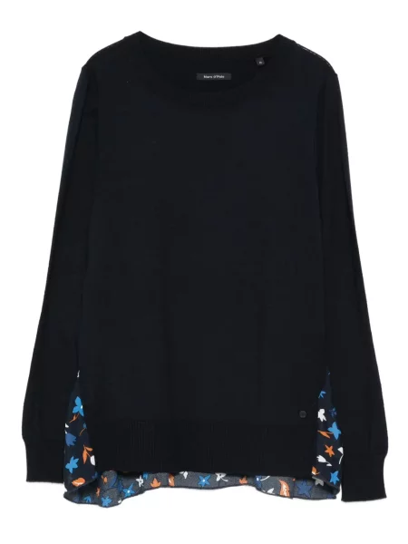 Pulover Marc O'polo cu model floral cu imagine albastru