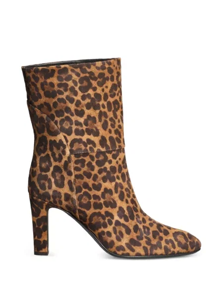 Cizme scurte Temperley London cu imagine cu model leopard