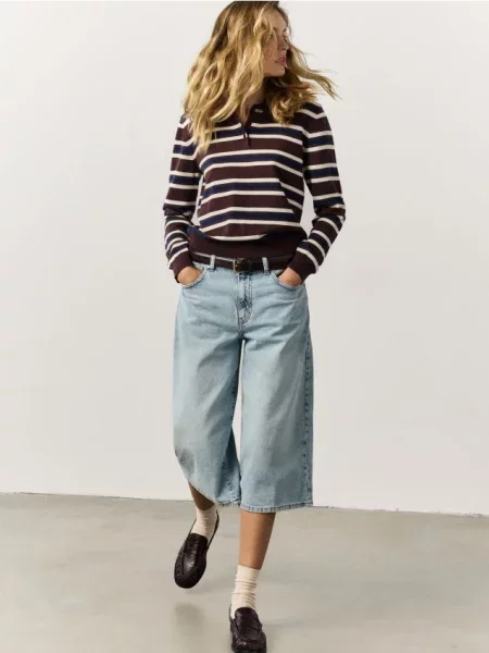 Reserved Bermude din denim albastru