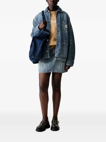 Fustă din denim Carhartt Wip albastru