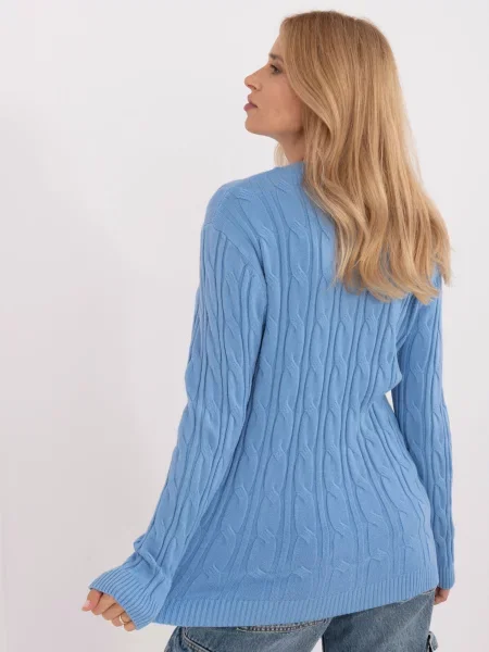 Pulover Fashionhunters albastru