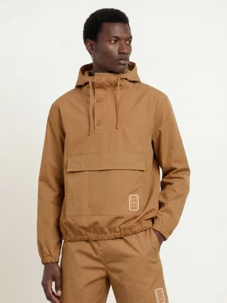 Lacoste Bunda Přes Hlavu světle hnědá