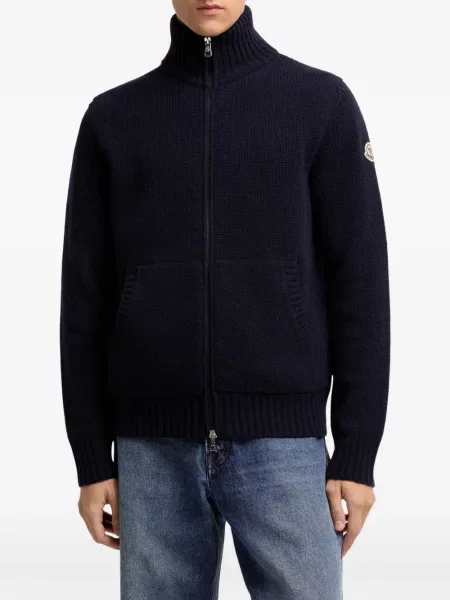 Cardigan Moncler cu autograf albastru