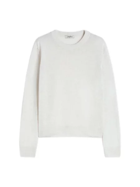 Lniany sweter Max Mara biały