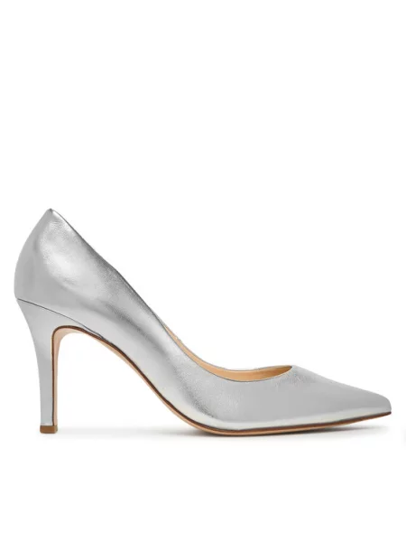 Туфли Hogl на шпильке серебряные