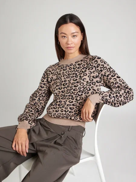 VERO MODA Pulover VMNANCY bej închis negru