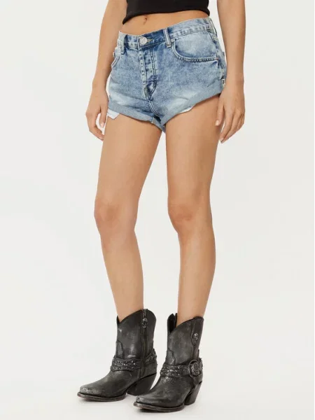 One Teaspoon Джинсові шорти Bandits Голубий