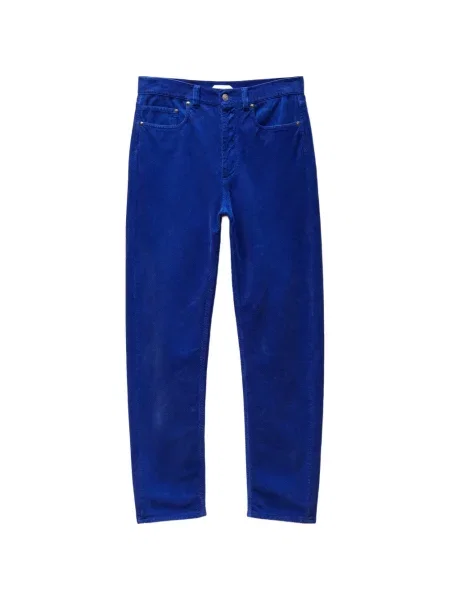 Pantaloni Versace de catifea cord albastru