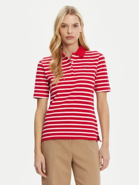 Polo majica Tommy Hilfiger rdeča