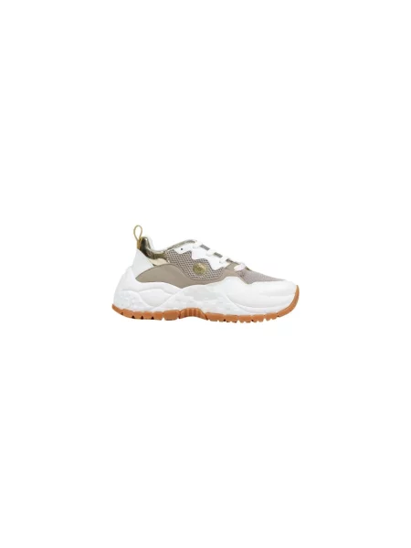 Sneakersy Armani Exchange sznurowane beżowe