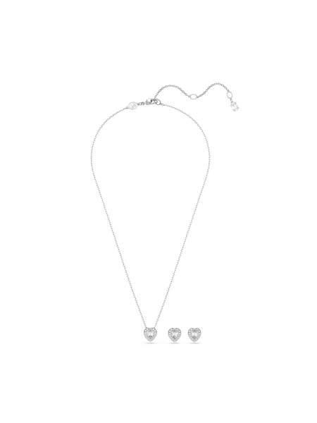 Swarovski colier si cercei CAPSULE argintiu