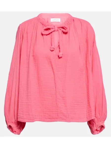 Top Velvet de catifea roz