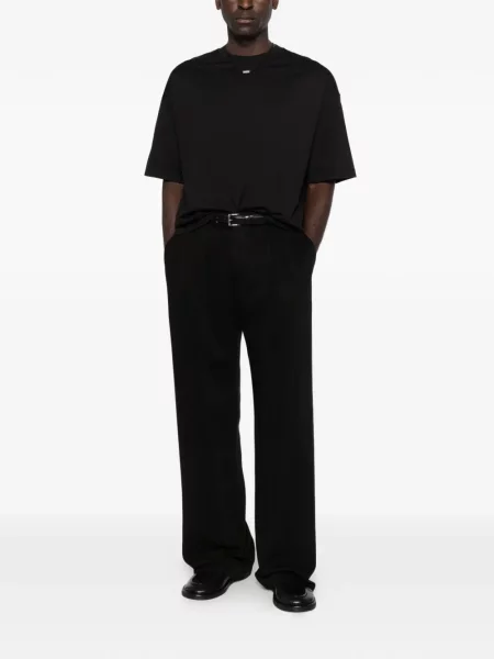Tricou Roberto Collina cu decolteu rotund negru