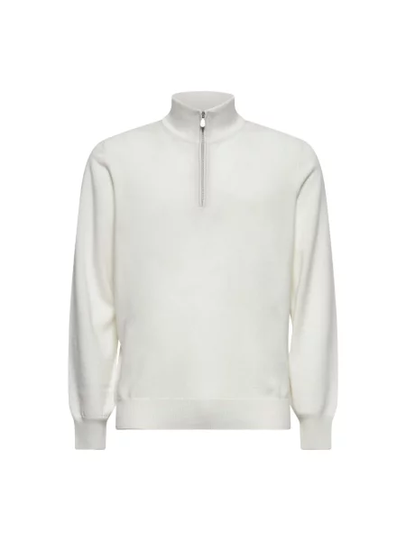 Sweter z golfem Brunello Cucinelli z kaszmiru do golfa biały
