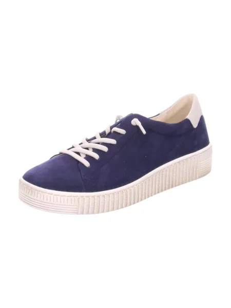 Sneakersy Gabor sznurowane skórzane niebieskie