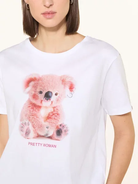 Frieda & Freddies Tričko S Ozdobnými Kameny / růžová bílá