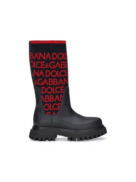 Dětské kotníkové boty Dolce & Gabbana černé