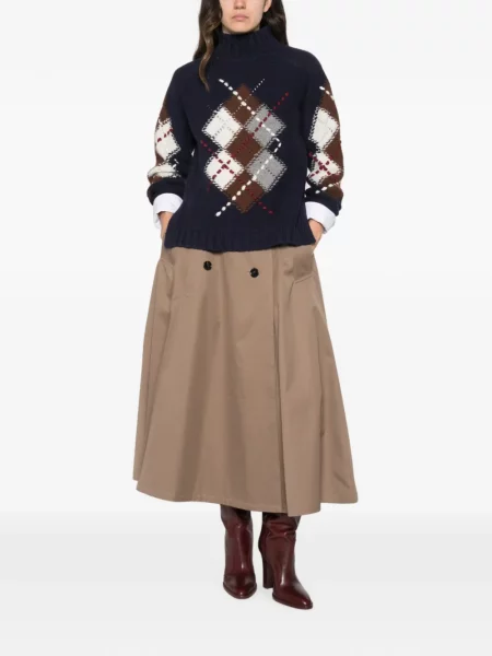 Pulover Ermanno Firenze cu model argyle albastru