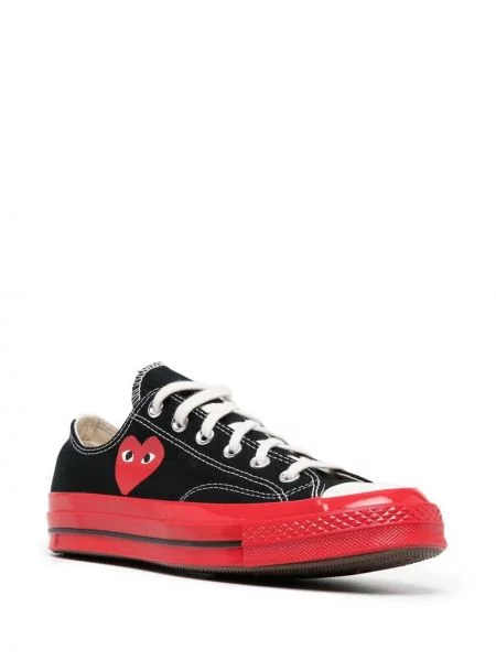 Tenisky Comme Des Garçons Play X Converse se srdcovým vzorem černé
