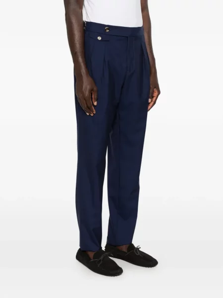 Kalhoty Brunello Cucinelli s přezkou modré