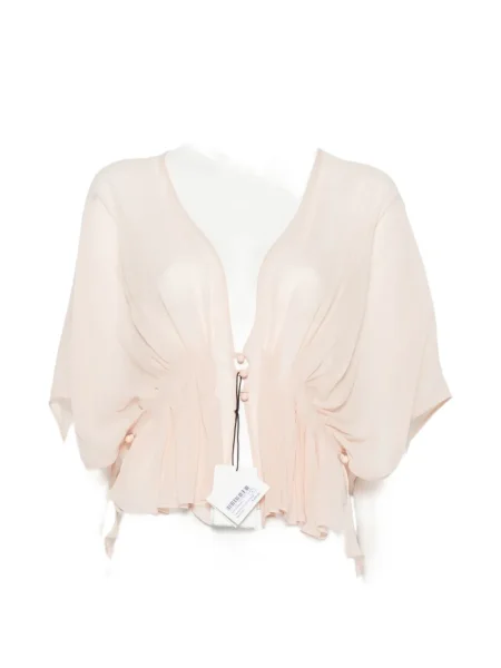 Топ Max Mara с волани розово