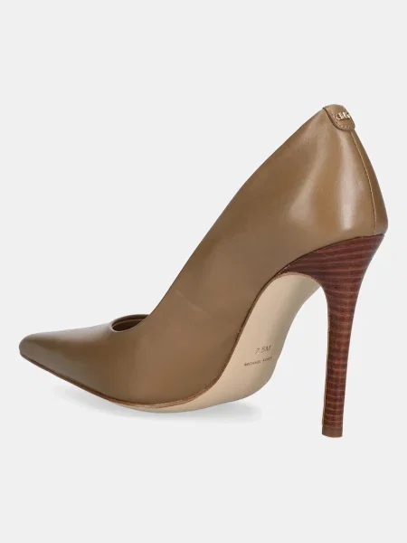 Kožené lodičky MICHAEL Michael Kors Elyse High Pump béžová