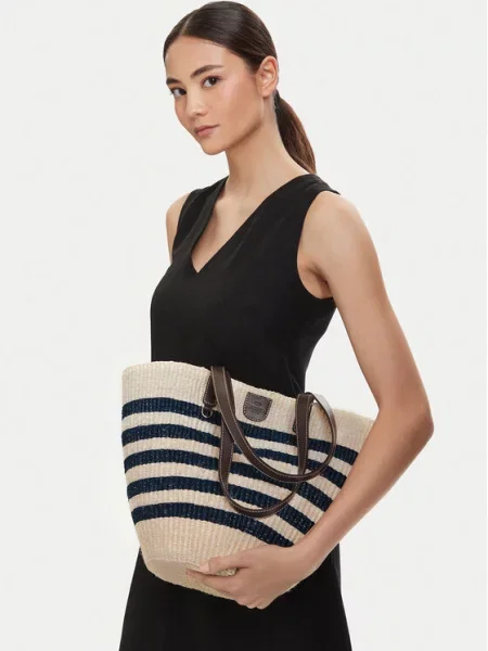 Weekend Max Mara Дамска чанта Тъмносин бежово