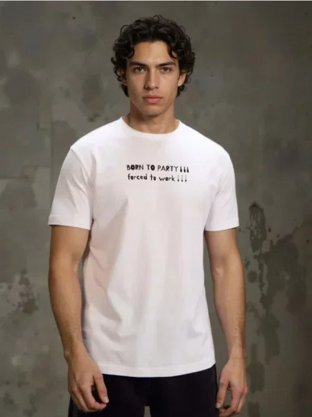 Sinsay tričko s krátkým rukávem bílá