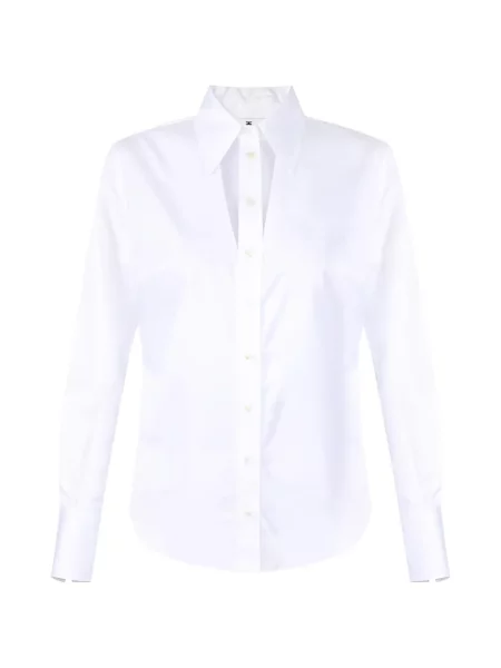 Cămașă Elisabetta Franchi cu broderie alb