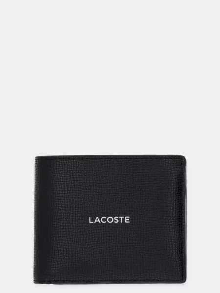 Lacoste portofel RFID pentru bărbați din piele negru