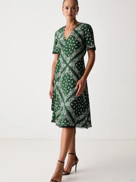 Zadig&Voltaire rochie petrecută din mătase REFORME verde