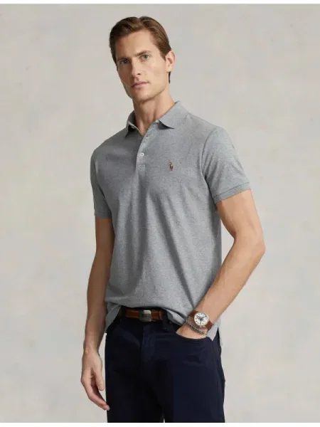 Polo Ralph Lauren Pólóing Custom Slim Fit szürke