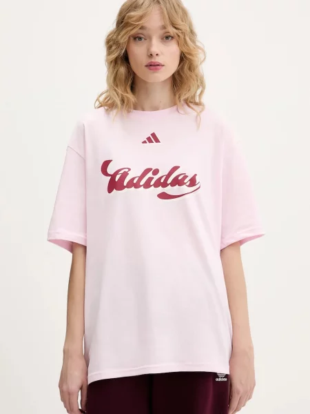 Adidas Tricou House Of Tiro Graphic Oversize roz