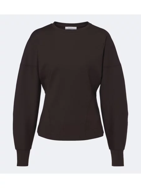 Hanorac Max Mara din jerseu maro