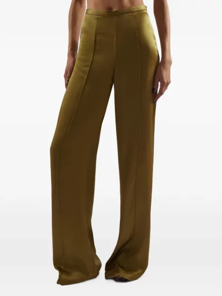 Pantaloni Taller Marmo din satin verde