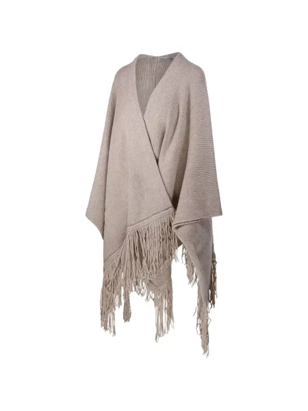 Poncho Max Mara cu franjuri tricotate