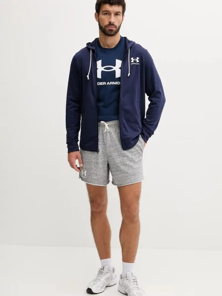 Pánske tréningové tričko Under Armour Sportstyle Logo Update academy/white modrá