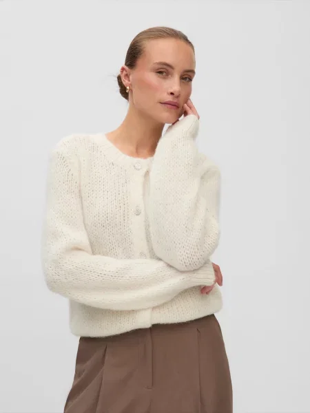 VERO MODA Geacă tricotată VMMAYBE JEWEL crem