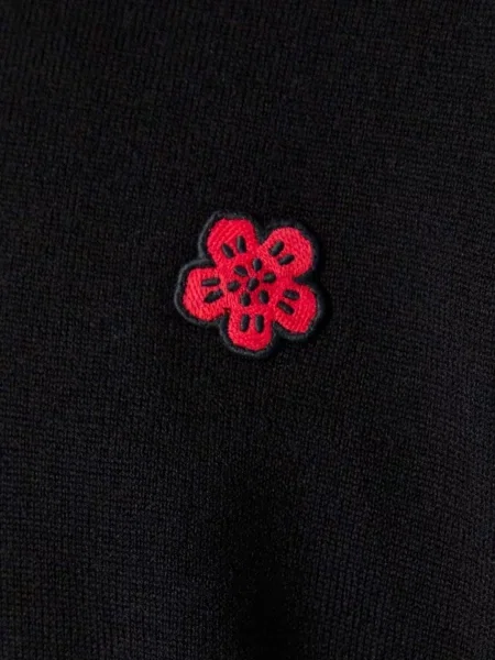 Шерстяной легкий свитер Kenzo черный