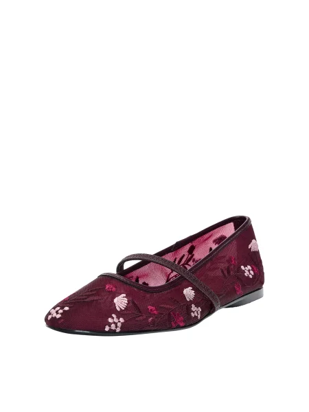 Pull&Bear Odprte balerinke / grenada / burgund roza