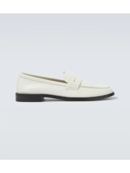 Usnjene loaferke Manolo Blahnik bela