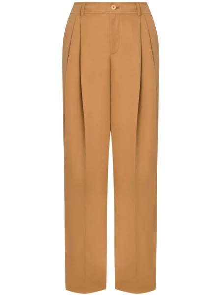 Pantaloni Moschino plisate maro