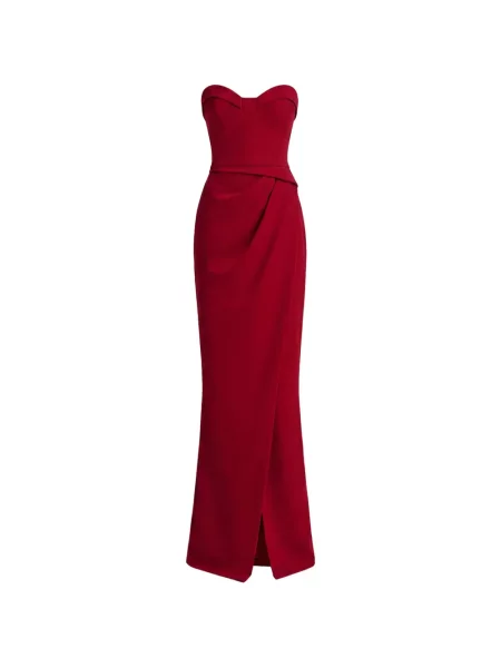 Rochie maxi Gemy Maalouf fără bretele roșu