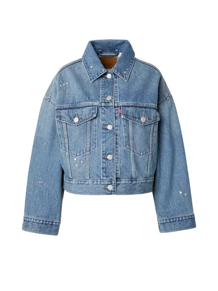 LEVI'S ® Geacă de primăvară-toamnă Loose Crop Trucker Jacket denim albastru