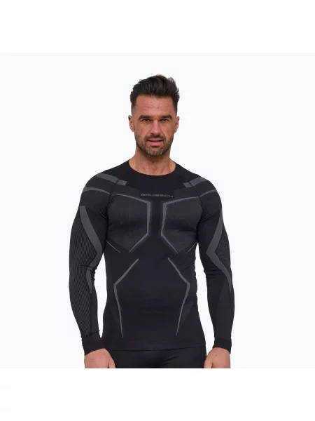 Bluza termoaktywna Brubeck Dry black/graphite czarna