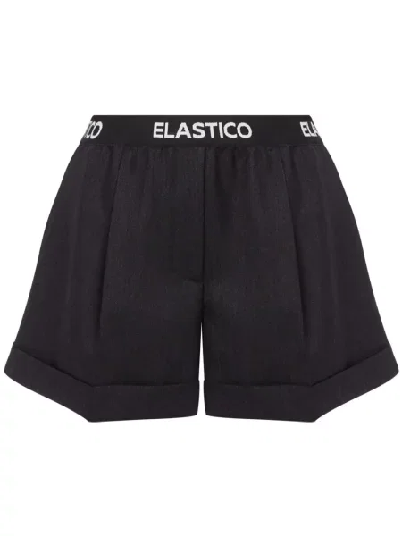 Pantaloni scurți Moschino de lână plisate gri