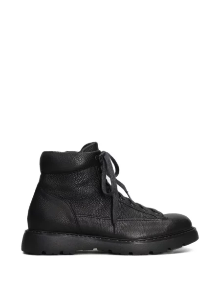 Botine Doucal's cu șireturi din piele negru